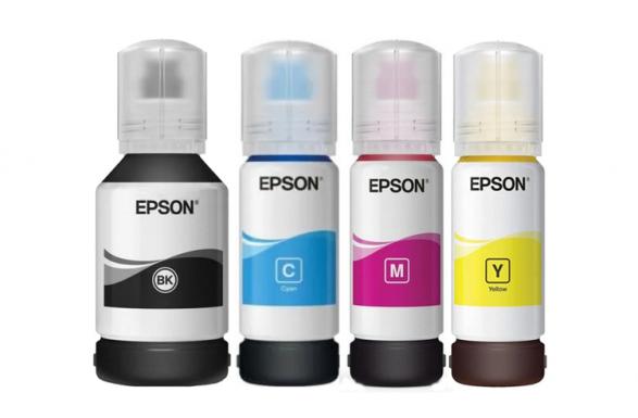 изображение Оригінальне чорнило для Epson L6570 (3 кольорові по 70мл + 1 чорний 127 мл)