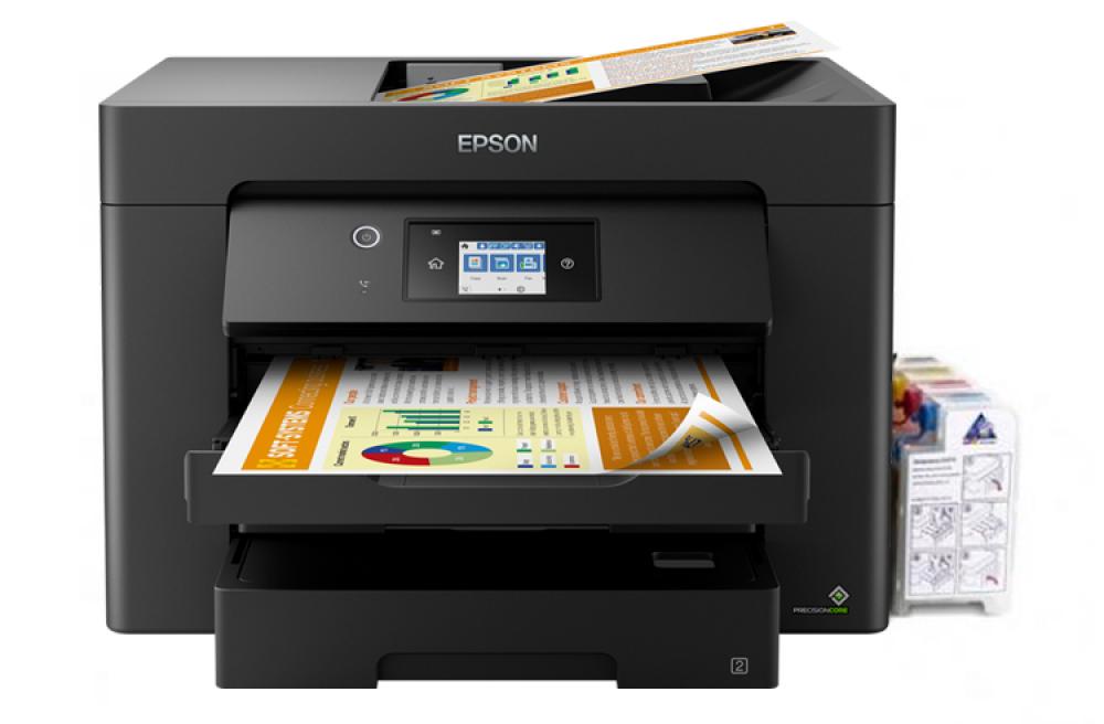 Изображение МФУ Epson Workforce WF-7830DTWF с СНПЧ и светостойкими чернилами 500мл - зображення 1
