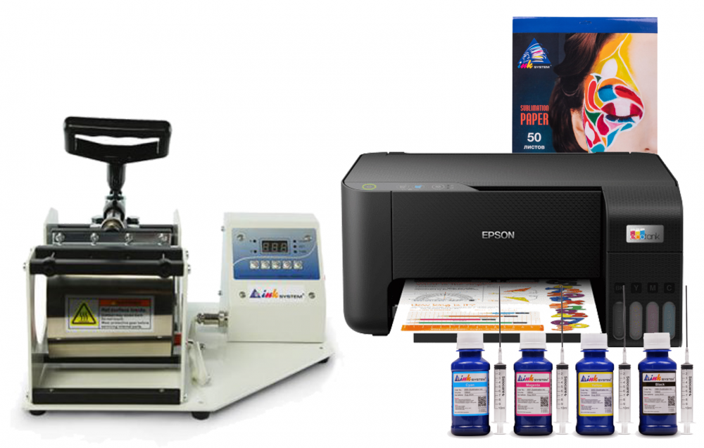 изображение Термопрес INKSYSTEM M-01 для кухлів та БФП Epson L3210 з набором для сублімаційного друку - зображення 1