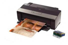 Кольоровий принтер Epson Stylus Photo R1900 з ПЗК та чорнилом