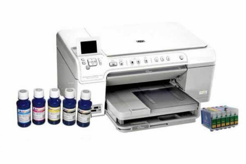 Изображение МФУ HP Photosmart С5383 с перезаправляемыми картриджами