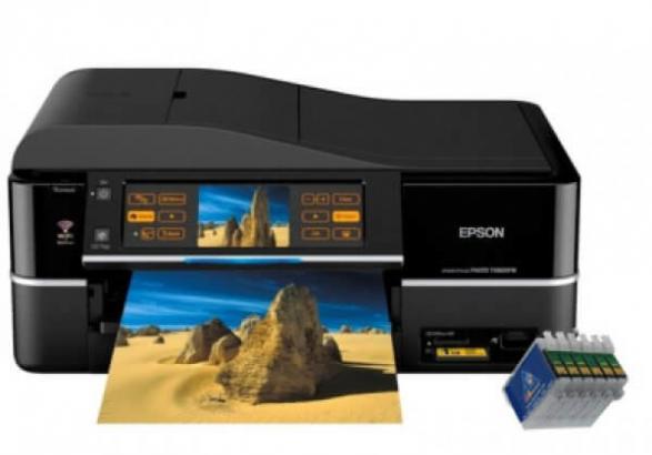 Изображение МФУ Epson Stylus Photo TX800FW с перезаправляемыми картриджами