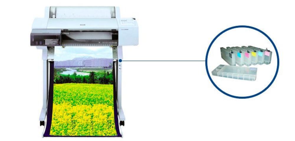 Изображение Плоттер Epson Stylus Pro 7500 с ПЗК - зображення 1