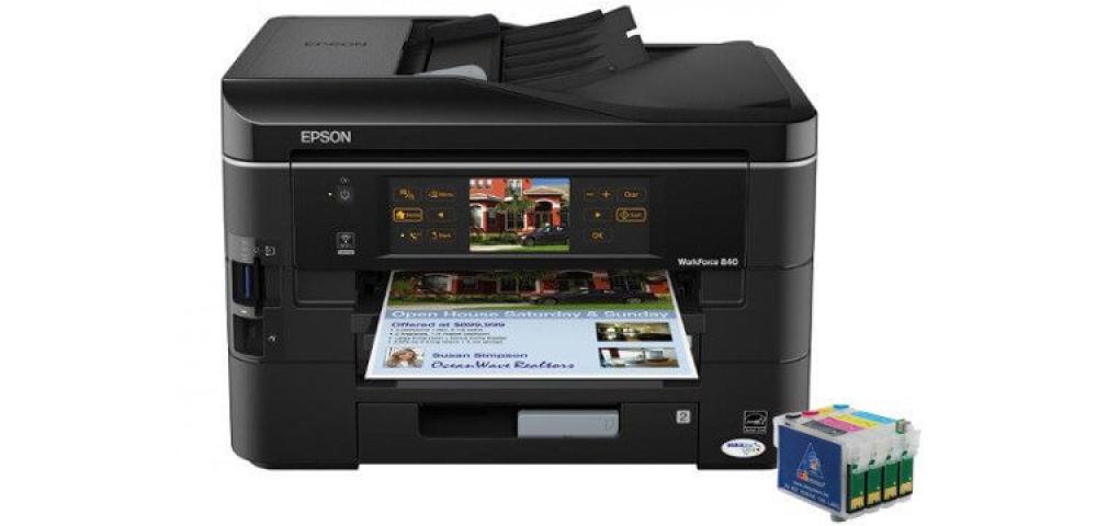 Изображение МФУ Epson WorkForce 840 с перезаправляемыми картриджами - изображение 1