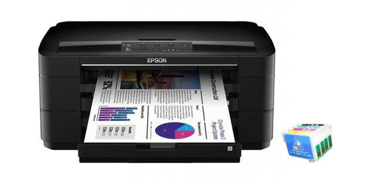 Изображение Цветной принтер Epson WorkForce WF-7010 с перезаправляемыми картриджами