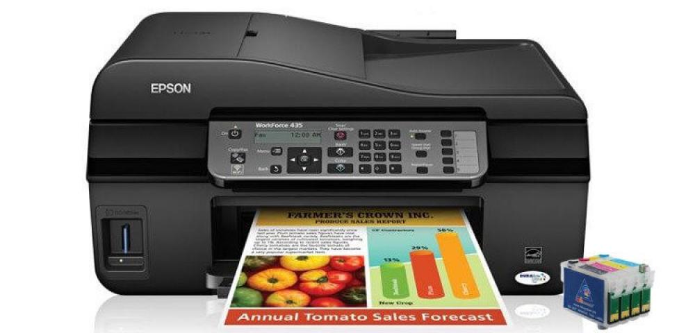 Изображение МФУ Epson WorkForce 435 с перезаправляемыми картриджами - изображение 1