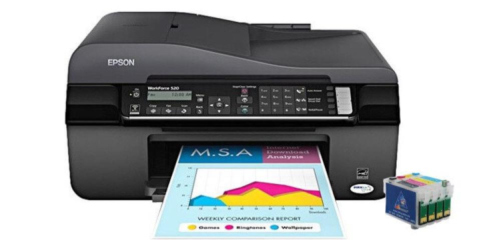 Изображение МФУ Epson WorkForce 520 с перезаправляемыми картриджами - изображение 1