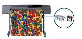 Плотер HP DesignJet 800 з СБПЧ та чорнилом Плотер HP DesignJet 800 з СБПЧ та чорнилом