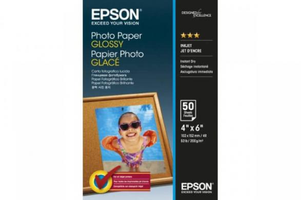 Изображение Фотобумага Epson Glossy Photo Paper 10x15cm (50 л, 200г, м2)